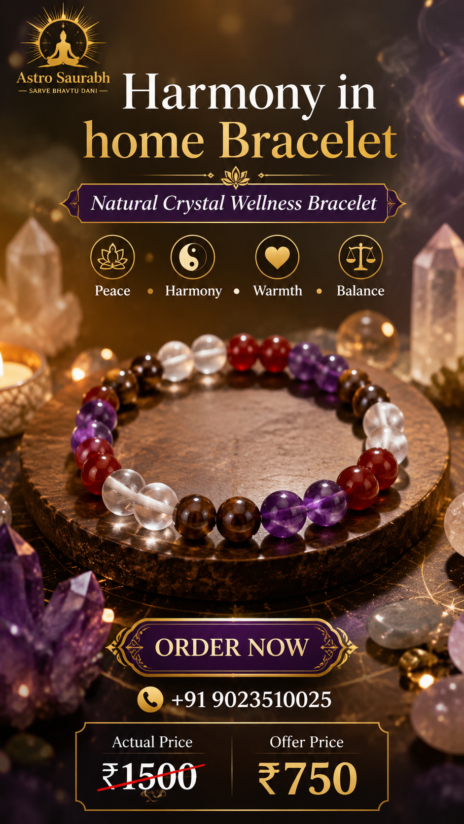 Harmony in home bracelet