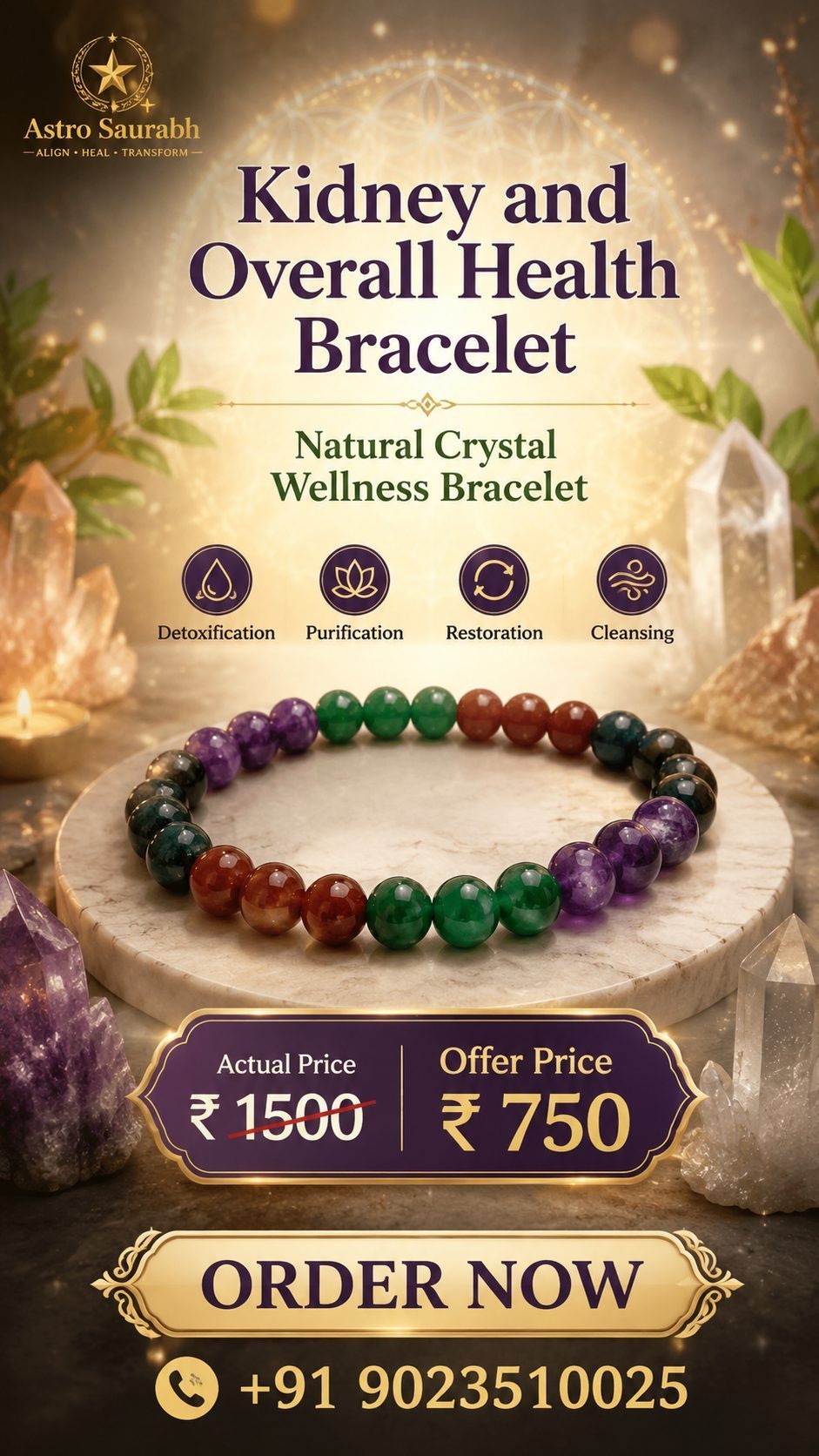 Kidney Wellness Support Bracelet