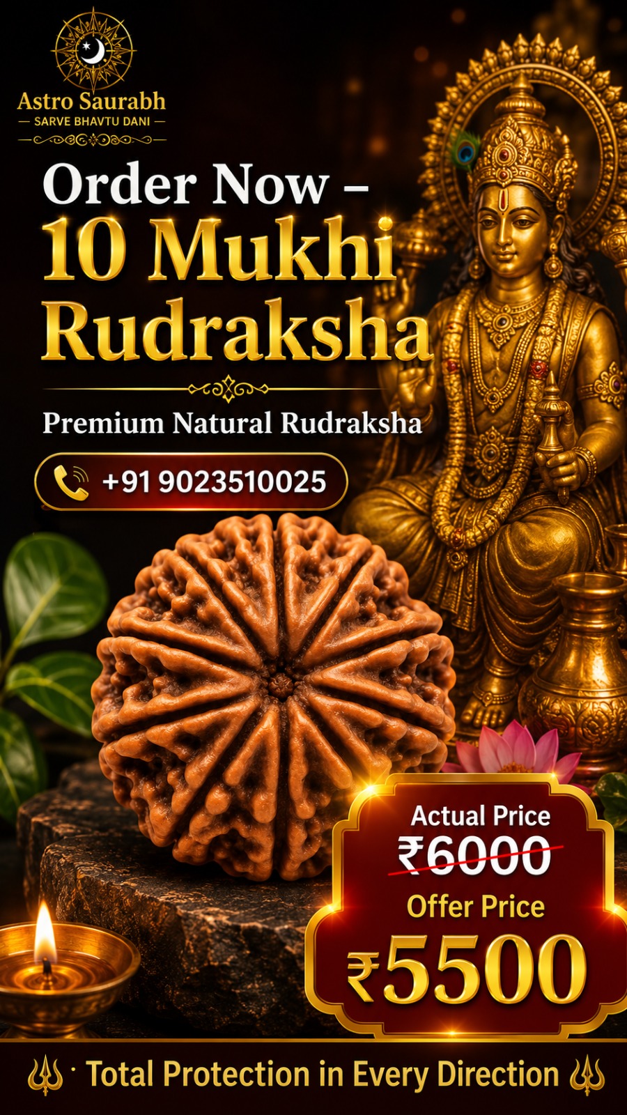 10 Mukhi Rudraksha