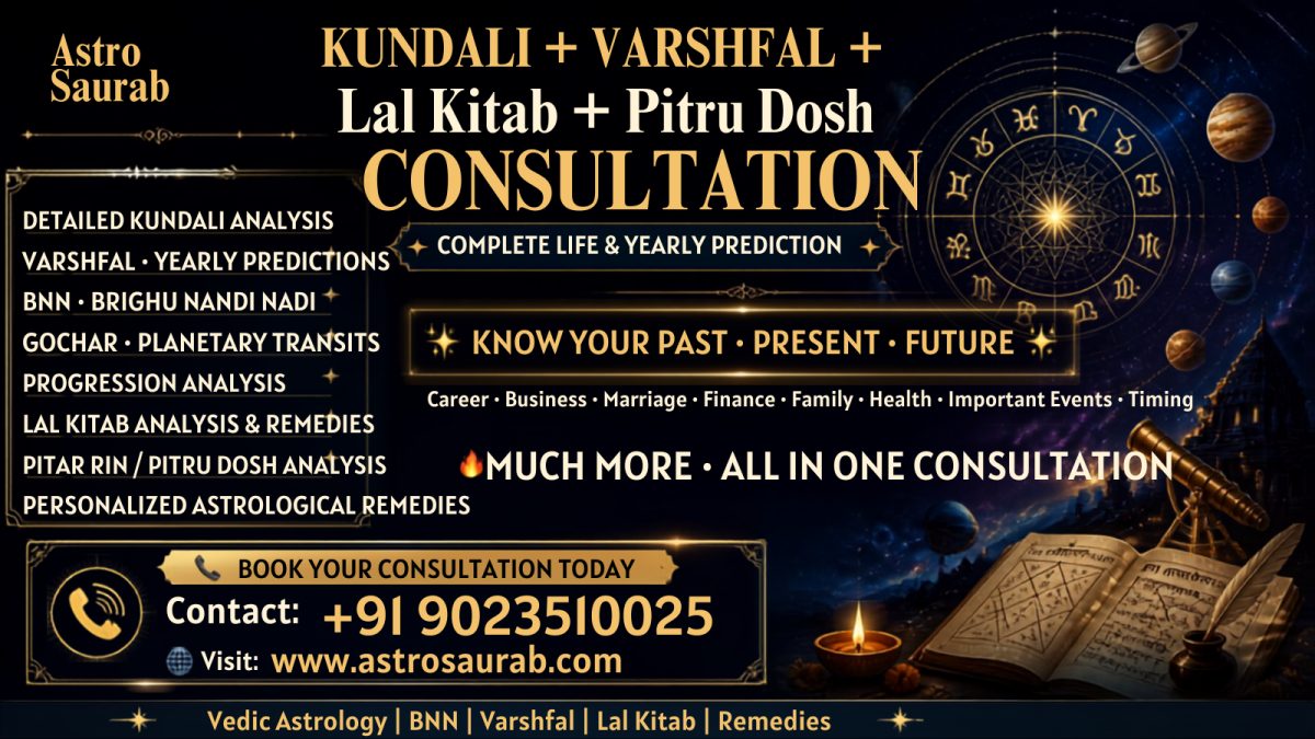 Kundali + Varshfal + Lal Kitab + Pitra Dosh Consultation