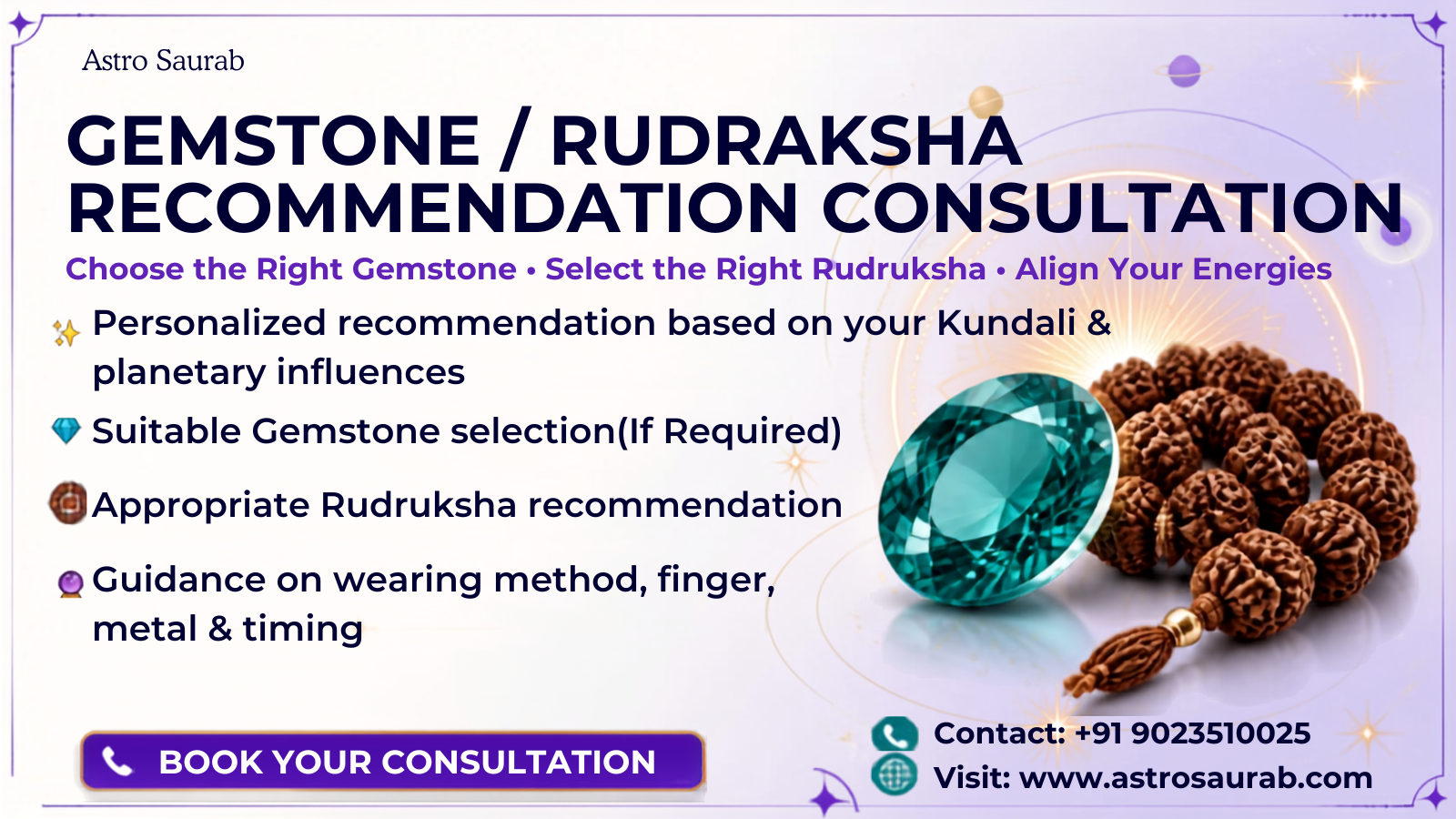 Gemstone/Rudraksha Recommendation Consultation